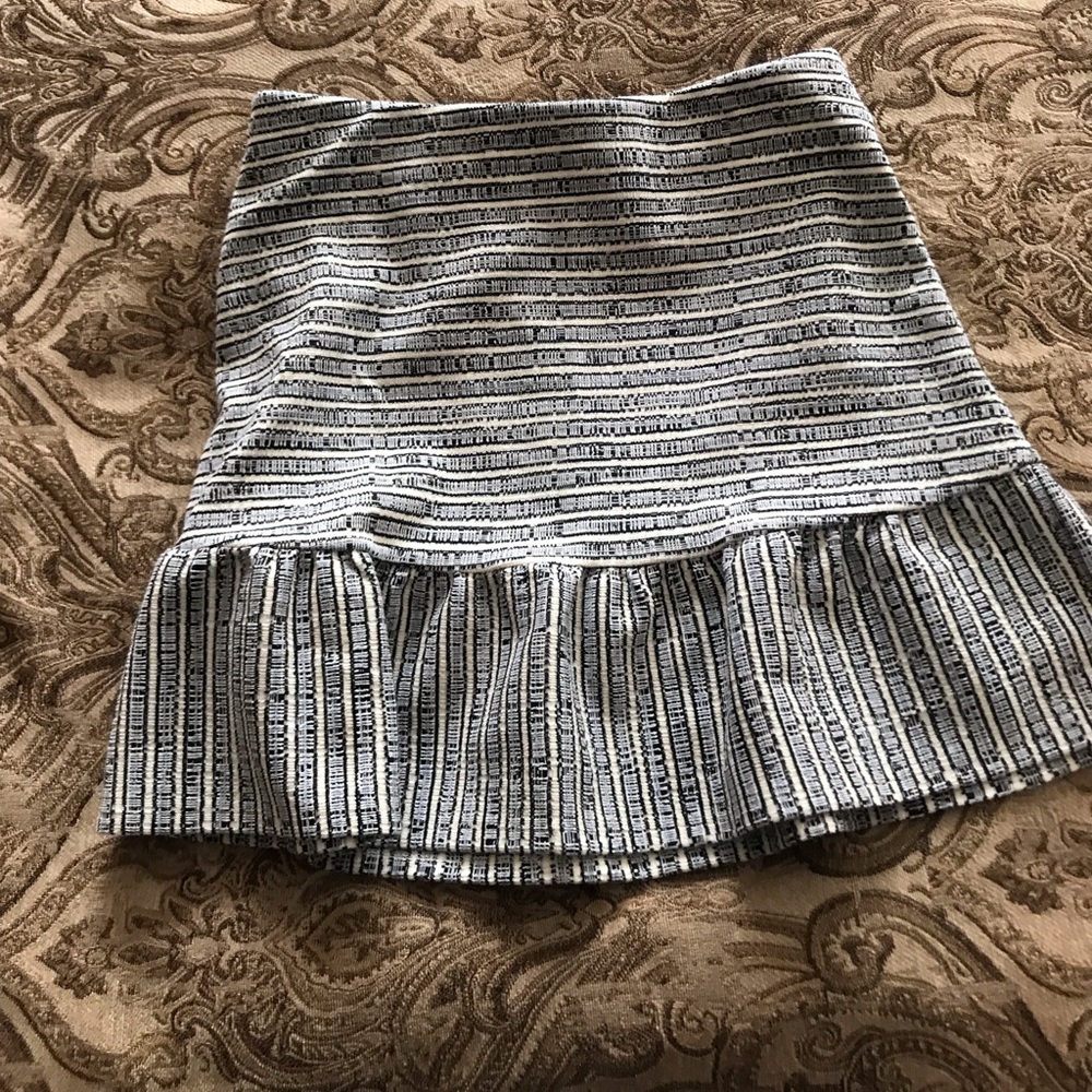 LOFT blue/white/black skirt